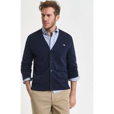 V-ringning Koftor Gant Casual Cotton Cardigan Evening Blue