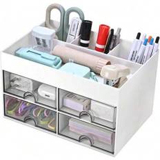 Desktop Organizers Shein Desk Organiser With Accessory Compartments