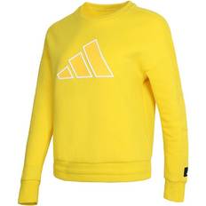 Adidas Gula Tröjor adidas Sweatshirt With Logo Print Women - Yellow
