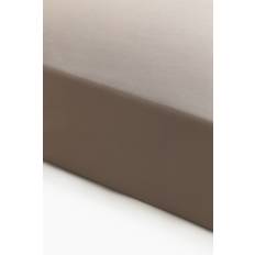 H&M Dra-på-lakan i Satin Mullvadsbrun 140x200 Underlakan