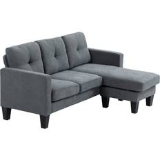 Hjørnesofa chaiselong Homcom L-Formet Hjørnesofa Med Vendbar Chaiselong Sofa