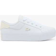 Lacoste Ziane Platform Leather Sneakers - White