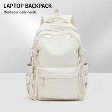 Beige - Women School Bags Shein Laptop Backpack For Women Lightweight - Casual