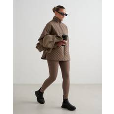 Aim'n Ytterkläder aim'n Oversized Quilted Jacket Friluftsjackor Dam - Brun