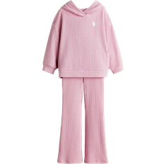 H&M 2-Delat Ribbstickat Set Med Borstad Yta - Flicka