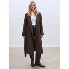 Long Loose-Fitting Oversize Trench Coat - Brown