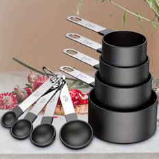 Temu Measuring Cups And Spoons 8 Piece Stainless Steel Måttsats 8st