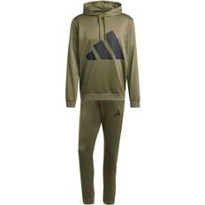 Herre - Ventilerende Jakkesæt adidas Polyester Mænds Tracksuit French Terry - Grøn