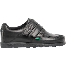 Children's Shoes Kickers Junior Boy's Fragma Twin Vel Leather - Black