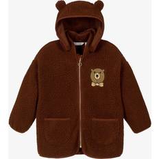 Brown Faux Shearling Fleecejakke - Brun