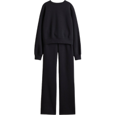 H&M 2-Delt Sweatshirtsæt Med Børstet Inderside - Sort
