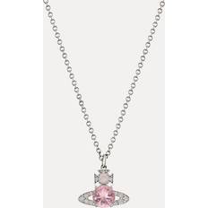 Vivienne Westwood Pink Necklaces Vivienne Westwood Ismene Pendant Necklace Platinum Milky Pink Pink - Platinum