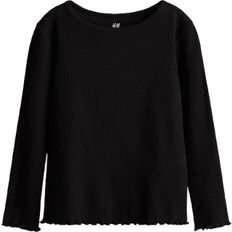 158/164 Överdelar Barnkläder H&M Flicka Svart Långärmad trikåtröja 134/140 8-10Y