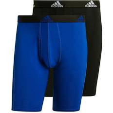Adidas Men's Underwear adidas BOS Brief 2er Pack Training Sportunterwäsche Herren Unterhose - Blau Schwarz