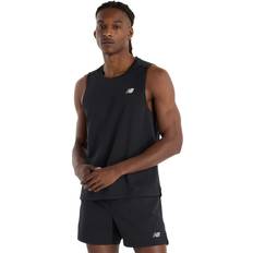 New Balance Men Tank Tops New Balance Sport Tank Top Sleeveless Running Training - Black