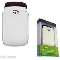 Curve 9350 9360 9370 White Leather Pocket Pouch