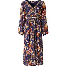 Joe Browns Mirror Trim Boho Floral Maxi Dress - Brown