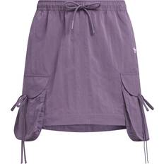 Adidas Lila Kjolar adidas Originals Cargo Fashion Loose Lace-Up Multi-Pocket Work Skirt - Dark Violet