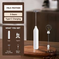 Temu Handheld Rechargeable Milk Frother Drink Mixer