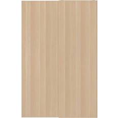 IKEA Hasvik Skjutdörrpar Vitlaserad Ekeffekt 150x236 cm Garderob 150x236cm