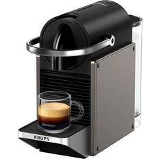 Timer Kapsel kaffemaskiner Krups Nespresso Pixie Redesign XN306T10 Titanium