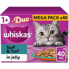 Whiskas Duo Surf & Turf Adult Cat Food Pouches in Jelly 85g 40-pack