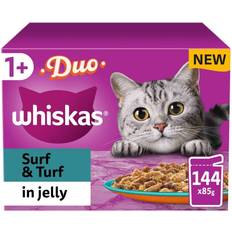 Whiskas Duo Surf & Turf Adult Cat Food Pouches in Jelly 85g 144-pack