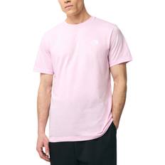 The North Face Pink T-shirts The North Face Mens T Shirt Simple Dome Soft Cotton Short Sleeve Crew - Peony Pink