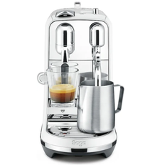 Integreret mælkeskummer - Rustfrit stål Kapsel kaffemaskiner Sage Nespresso Creatista Plus Sea Salt White