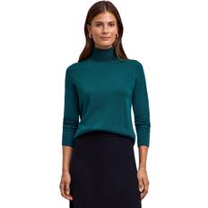 Falke Jumpers Falke Merino X-fine Roll Neck Sweater - Peacock Green