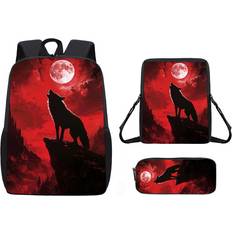 Leopard Backpacks PlayMc 17 Inch Wolf Animal Backpack - Boys Girls