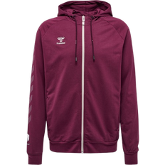 Hummel Move Grid Zip Hoodie - Grape Wine