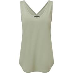Sherpa Linnen Sherpa Bali V-Neck Tank Topp Dam - Olivgrön