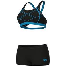 Blå - Træningstøj Bikinier Arena Bikini Graphic - Neonblå/Sort