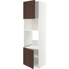 Högskåp IKEA Metod Högsk F Ugn Mikro 2 Drr Hyllplan - Vit/Sinarp Brun