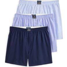 Polo Ralph Lauren 3-Pack Woven Boxer - Blue/Navy/Blue Stripe