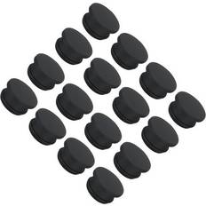 Black Plugs Uxcell Silicone Snap In Locking Hole Plugs 21mm 16 Pcs