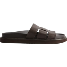 Herre - Polyester Sandaler H&M Slide Sandals - Dark Brown