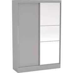 Sliding Doors - Wood Clothing Storage Birlea Lynx Grey Wardrobe 132x196cm