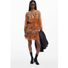 Paisley Klänningar Desigual Klänning - Brun/Ljusorange/Mörkorange/Off-White