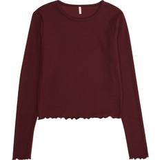 Lilla - Piger Bluser & Tunikaer Kids Only Bluse Rib Kognella - Kognella