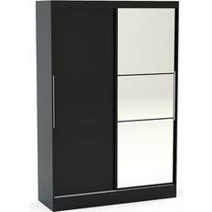 Sliding Doors - Wood Clothing Storage Birlea Lynx Black Wardrobe 132x196cm