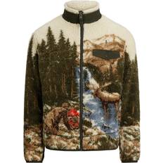 Polo Ralph Lauren Overtøj Polo Ralph Lauren Fleecejakke - Opal Brun/Mørkegrøn/Uldhvid