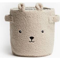 H&M Lille Opbevaringskurv Teddybear Lys Beige Dyreansigt