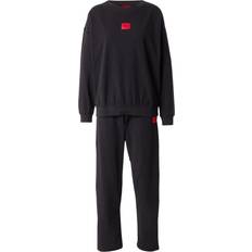 Sovplagg HUGO Regular-fit Stretch Cotton Pyjamas - Röd/Svart
