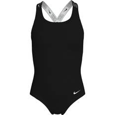 Nike Nylon Badkläder Nike Logo Tape Crossback One Piece - Svart