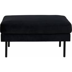 Svarta Pallar på rea Venture Home Zoom Velvet Black Pouffe 47cm
