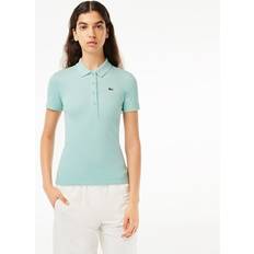 Lacoste Women Polo Shirts Lacoste Slim Fit L.12.d Ribbed Polo Shirt - Green