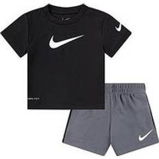 Nike Infant Boys Swoosh T-Shirt And Shorts Set - Grey