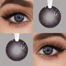 2 Pieces Gray Brown Color Contact Lenses Eye Makeup Soft Contact Lenses Annual Glasses Cosmetic Soft Lens